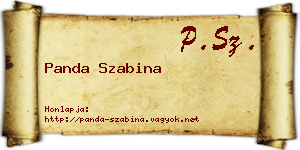 Panda Szabina névjegykártya